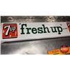 Image 2 : 7-UP "Fresh Up" Enamel Door Push (3"H x 31-1/2"W)