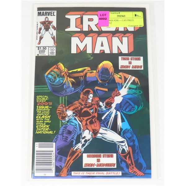 IRON MAN #200 --- CAN PRICE VARIANT