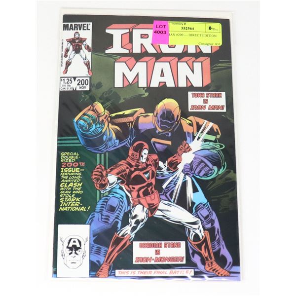 IRON MAN #200 --- DIRECT EDITION