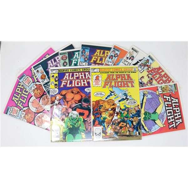 11 ALPHA FLIGHT COMICS
