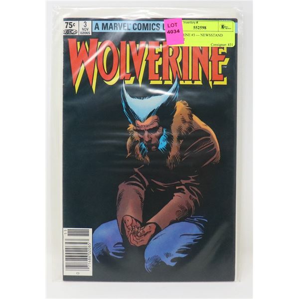WOLVERINE #3 --- NEWSSTAND VARIANT