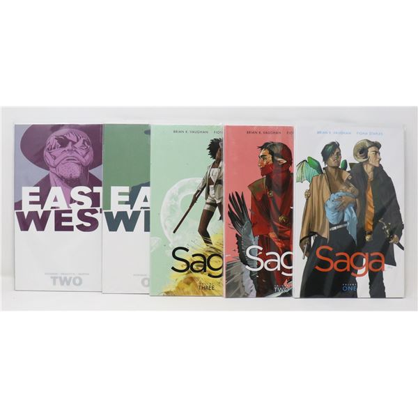IMAGE GRAPHIC NOVELS --- SAGA & EAST OF WEST