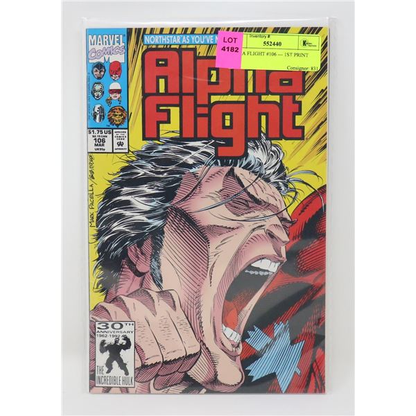 ALPHA FLIGHT #106 --- 1ST PRINT