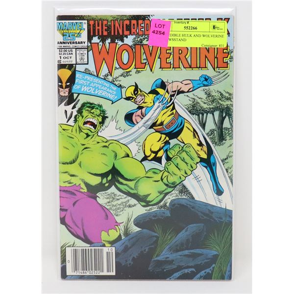 INCREDIBLE HULK AND WOLVERINE #1 NEWSSTAND