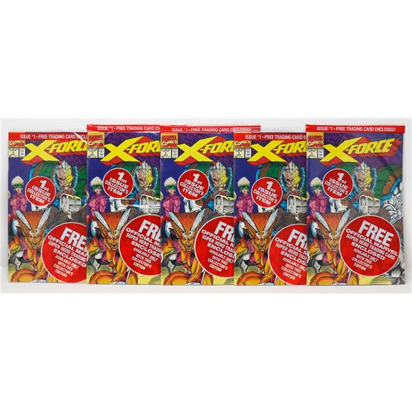 X-FORCE #1 SEALED COMICS --- FULL CARD SET