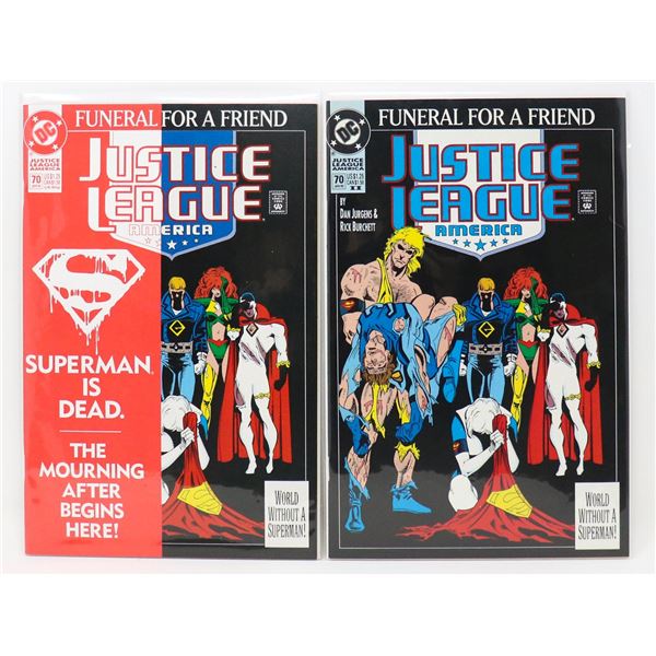 JUSTICE LEAGUE AMERICA #70 --- 2 COPIES