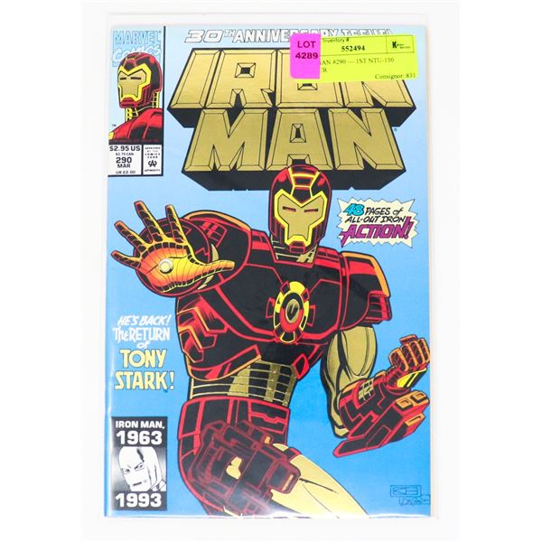 IRON MAN #290 --- 1ST NTU-150 ARMOUR
