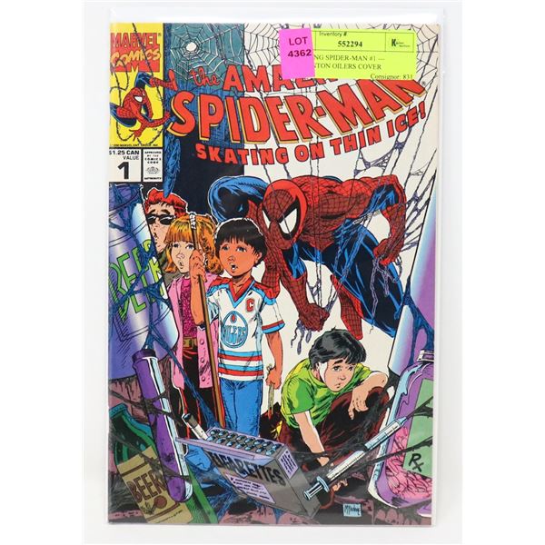 AMAZING SPIDER-MAN #1 --- EDMONTON OILERS COVER