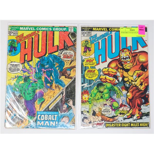 INCREDIBLE HULK #169 AND #173