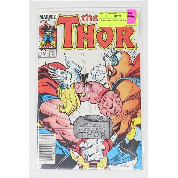 THOR #338 --- PRICE VARIANT