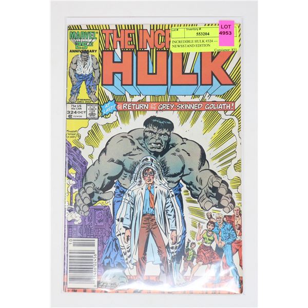INCREDIBLE HULK #324 --- NEWSSTAND EDITION