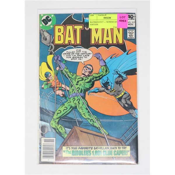 BATMAN #317 --- NEWSSTAND EDITION