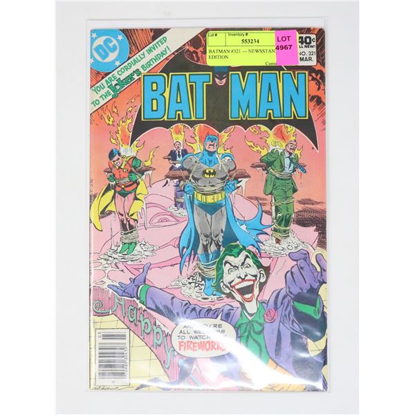BATMAN #321 --- NEWSSTAND EDITION