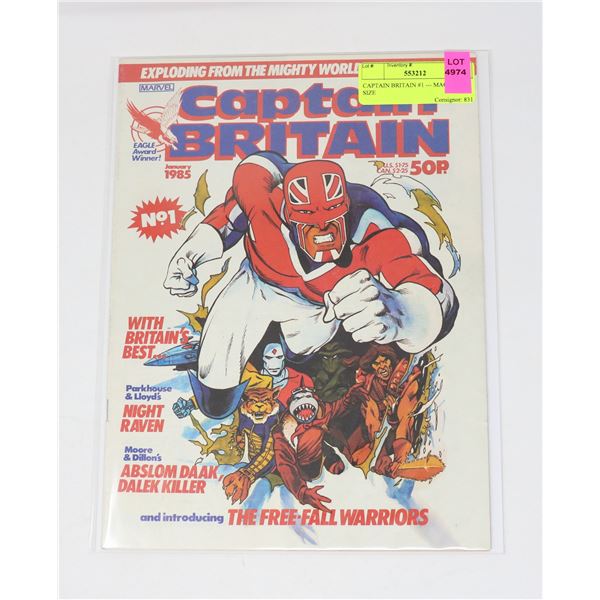 CAPTAIN BRITAIN #1 --- MAGAZINE SIZE