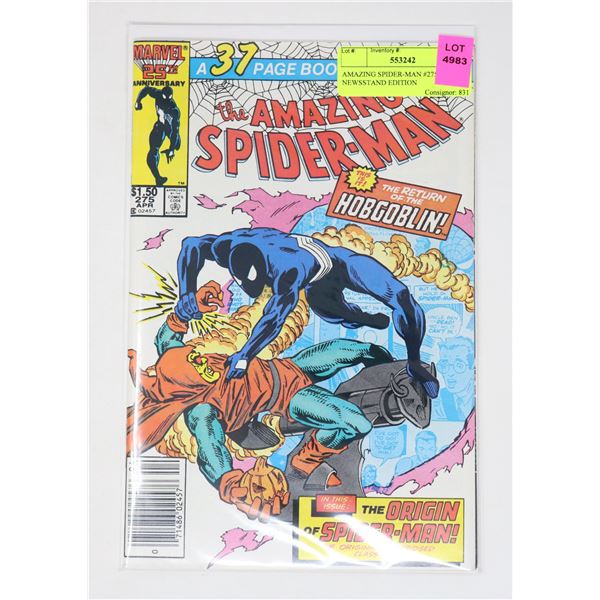 AMAZING SPIDER-MAN #275 --- NEWSSTAND EDITION