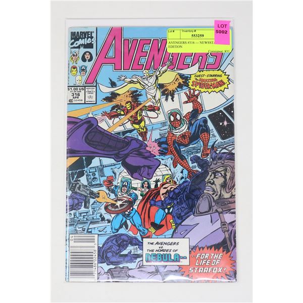AVENGERS #316 --- NEWSSTAND EDITION