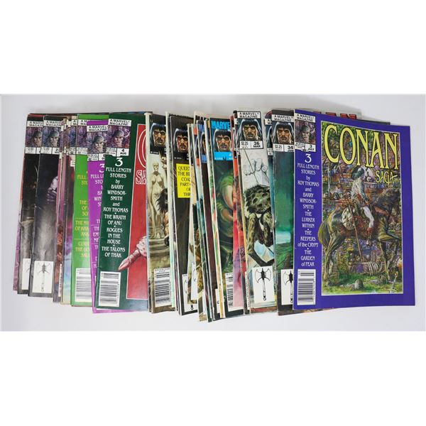 CONAN SAGA MAGAZINES --- 40 ISSUES