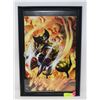 Image 1 : FRAMED WOLVERINE PRINT, SIGNED HUGH ROOKWOOD