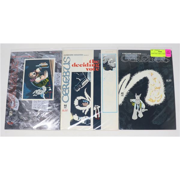 AARDVARK COMICS, CEREBUS, 41, 44, 45