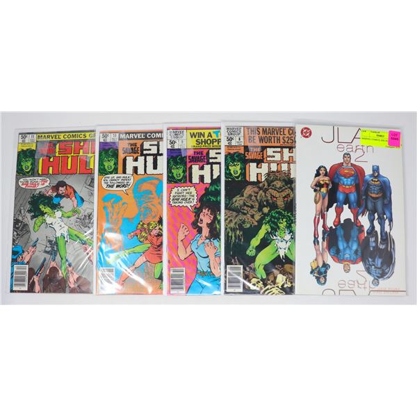 MARVEL COMICS, SHE HULK 8-11 & JLA EARTH 2
