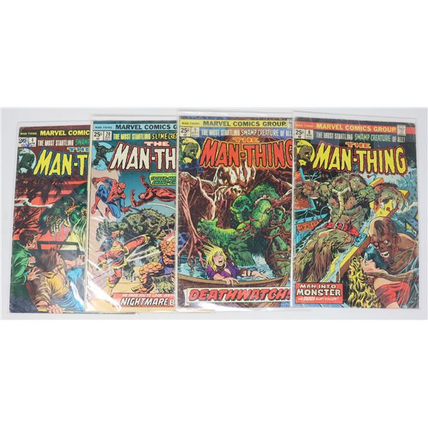4 ASSORTED MAN THING COMICS