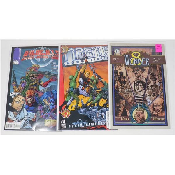 3 COMICS MAGNUS, MAGNUS ROBOT FIGHTER, WILDCATS