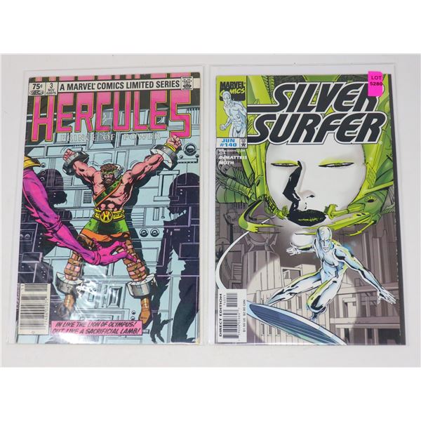 2 COMIC BUNDLE SILVER SURFER & HERCULES