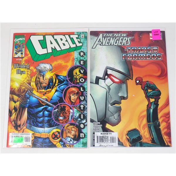 2 COMIC BUNDLE NEW AVENGERS / TRANSFORMERS --