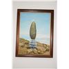 Image 1 : FRAMED OIL ON CANVAS, "SILVERSWORD"; SIGNED (27" X 21") (FROM REV. CLARENCE GUERREIRO COLLECTION)
