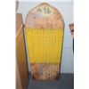 Image 2 : VINTAGE HAWAIIAN ALAIA SURFBOARD c1940'S (17" X 38") LATER USED AS A SHOP DISPLAY/PEG BOARD