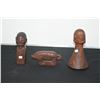 Image 1 : PACIFIC ISLAND POI POUNDERS W/HAND CARVED FACE, HAND CARVED PIG & HAND CARVED MARQUESAN POI POUNDER 