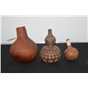 Image 1 : HAWAII EXTINCT GOURDS (2 PAINTED WITH LABELS FROM EARLY 1900 SAN FRANCISCO EXHIBIT) (3 PCS)