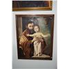 Image 1 : FRAMED OIL ON CANVAS BOARD, "ST. JOSEPH WITH CHILD JESUS"; SIGNED BROTHER PATRICK HUGHES, SS.CC, (FR