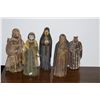 Image 1 : ANCIENT CARVED WOOD RELIGIOUS FIGURES (5 PCS)