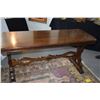 Image 5 : WOOD TABLE ORNATELY CARVED W/FOLDING SIDES & TRESTLE LEGS (30" X 59 1/2") (FROM REV. CLARENCE GUERRE