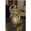 Image 1 : BRASS MONKEY STATUE ON WOOD BASE (FROM REV. CLARENCE GUERREIRO COLLECTION)