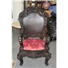 Image 1 : ORNATELY CARVED ORIENTAL ARMCHAIR (FROM REV. CLARENCE GUERREIRO COLLECTION)