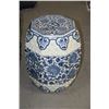 Image 2 : BLUE & WHITE PORCELAIN GARDEN STOOLS (PAIR)