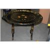 Image 1 : ANTIQUE TOLE TILT TOP TABLE
