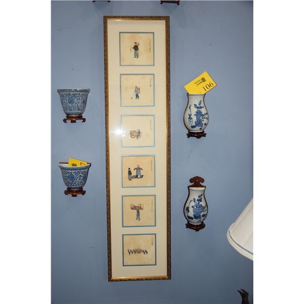 FRAMED SMALL PAINTINGS (PAIR)