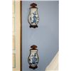 Image 1 : BLUE & WHITE WALL POCKET VASES (2 PCS)