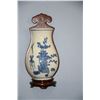 Image 2 : BLUE & WHITE WALL POCKET VASES (2 PCS)