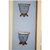 Image 1 : BLUE & WHITE WALL POCKET VASES (2 PCS)