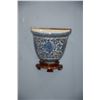 Image 2 : BLUE & WHITE WALL POCKET VASES (2 PCS)