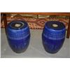 Image 1 : BLUE GARDEN STOOLS (PAIR)