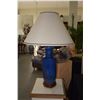 Image 1 : BLUE VASE LAMP (35" H)