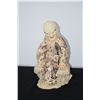 Image 1 : JAPANESE GLAZED POTTERY BUDDHIST FIGURE, LATE 19TH CENTURY MEIJI PERIOD (DAMAGED FINGERS) APPRAISED 