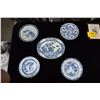 Image 1 : BLUE & WHITE PORCELAIN PLATES (5 PCS)