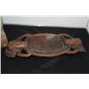 Image 3 : CARVED FIGURE (24" H) & CARVED BOWL (9" X 19") (2 PCS)