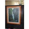 Image 1 : FRAMED PAINTING ON CANVAS, "HAWAIIAN WATERFALL", SIGNED RAYMOND BARRETT
